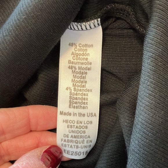 NWOT Michael Stars Black Ribbed Knit Body-Conscious Dress Sz S - Picture 6 of 6